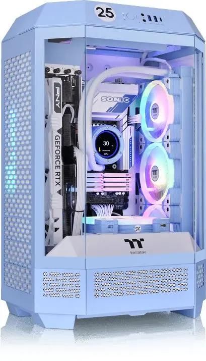 Корпус mATX Thermaltake The Tower 300 Hydrangea, Micro-Tower, без БП,  голубой [ca-1y4-00sfwn-00]